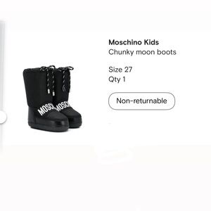 Moschino Black Logo Moon Boots